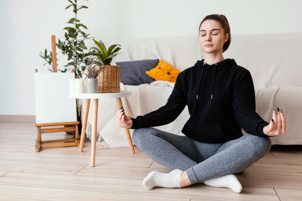 woman-meditating-indoor meditation