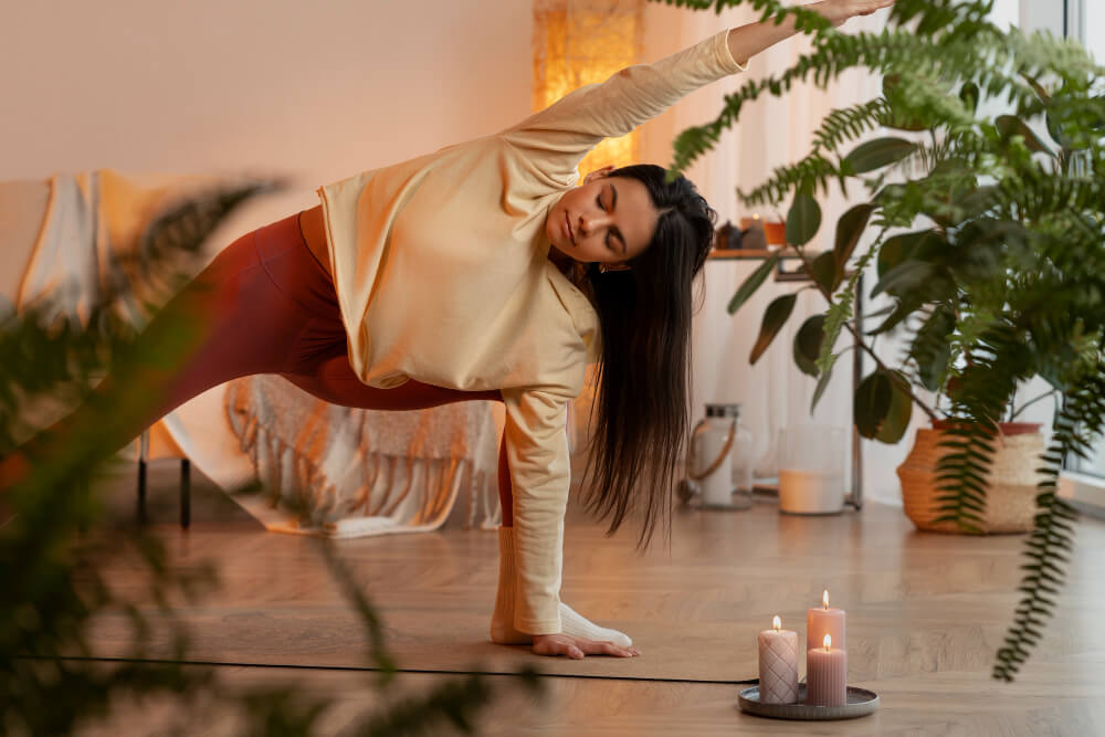 doing yoga home doing yoga home