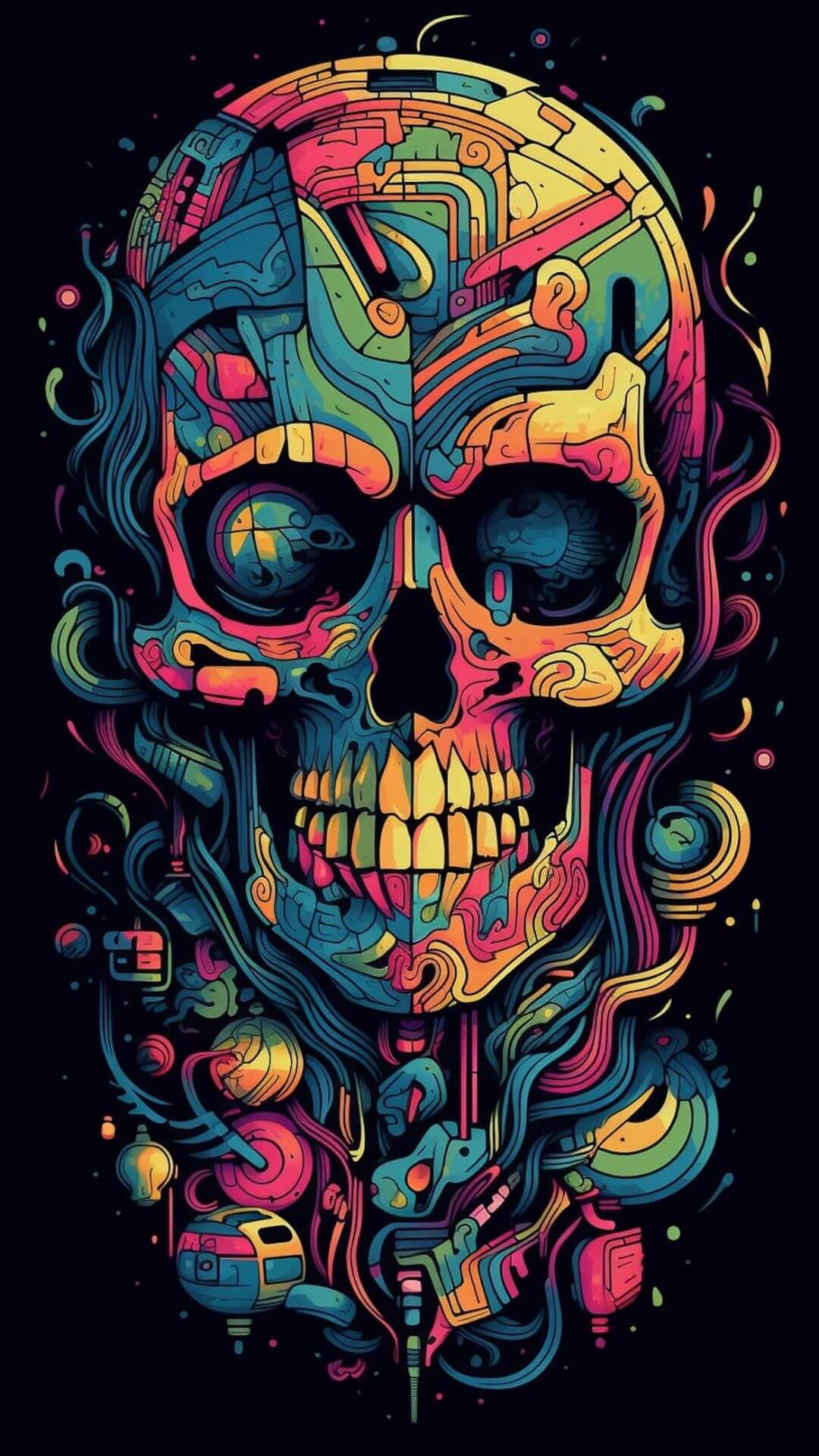 Dark Haloween Skull Phone Wallpaper Dark Haloween Skull Phone Wallpaper