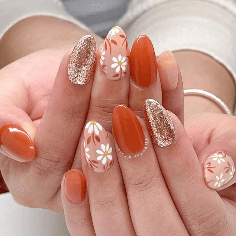 Fall-floral-orange-nails Fall-floral-orange-nails