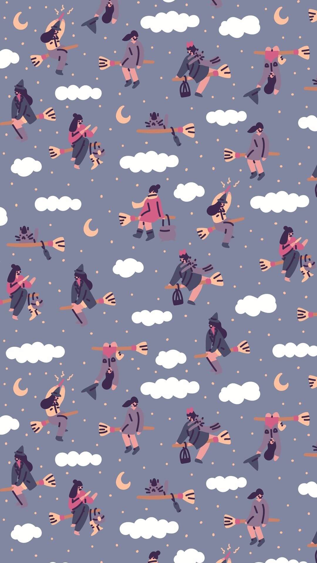 cute witch halloween phone wallpaper cute witch halloween phone wallpaper