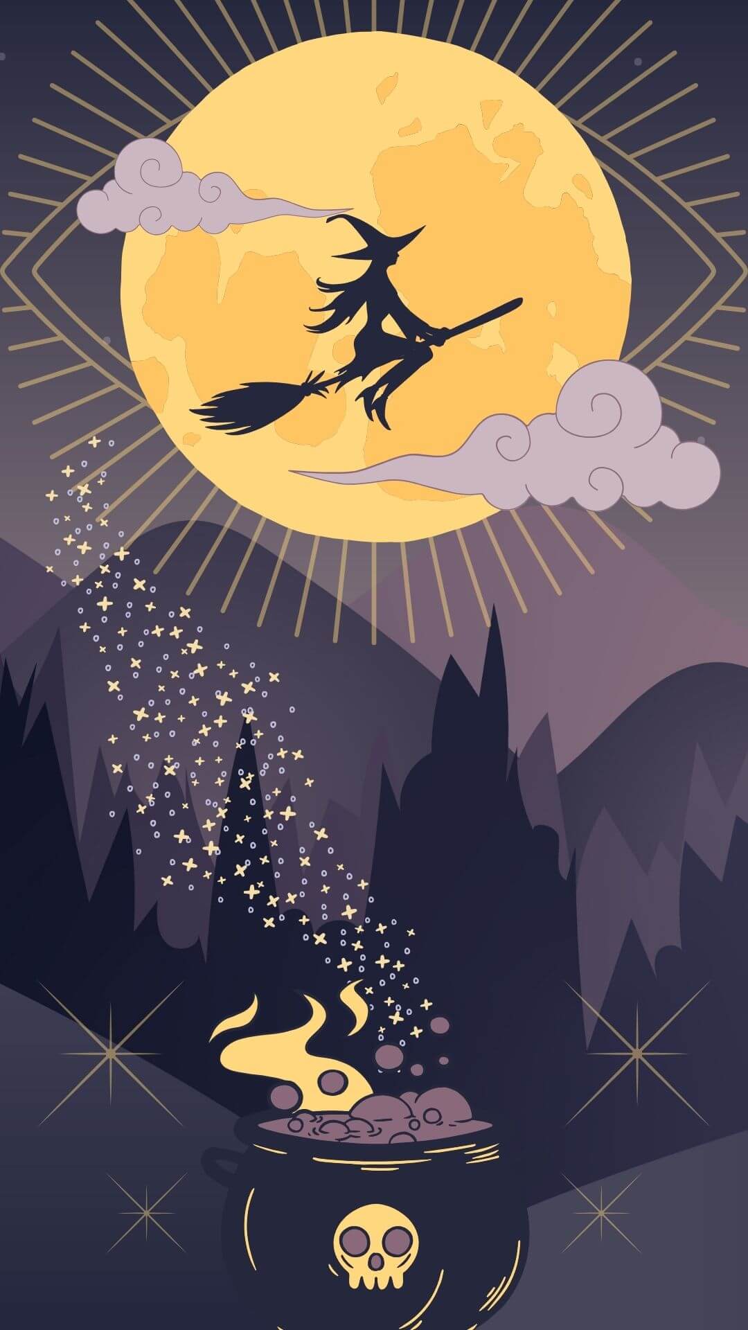 spooky witch halloween phone wallpaper spooky witch halloween phone wallpaper