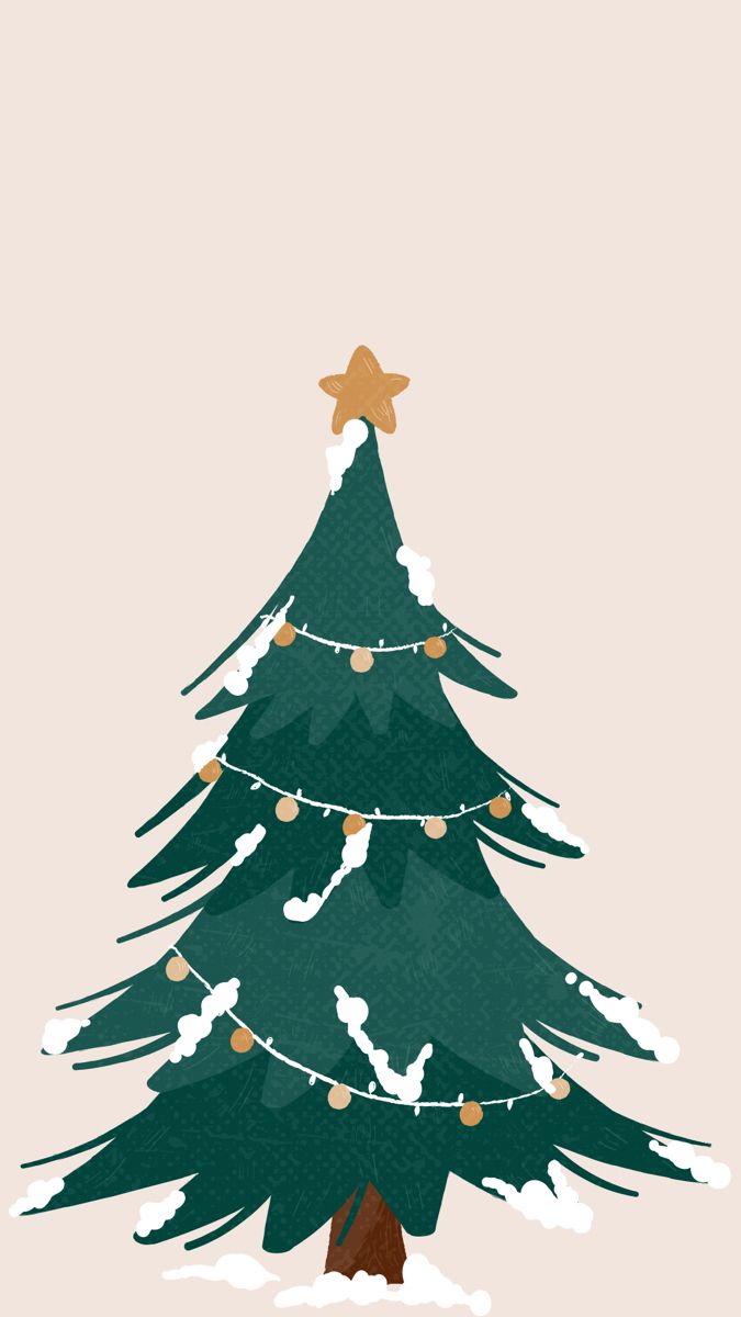 Cute Christmas tree wallpaper minimal christmas tree phone wallpaper