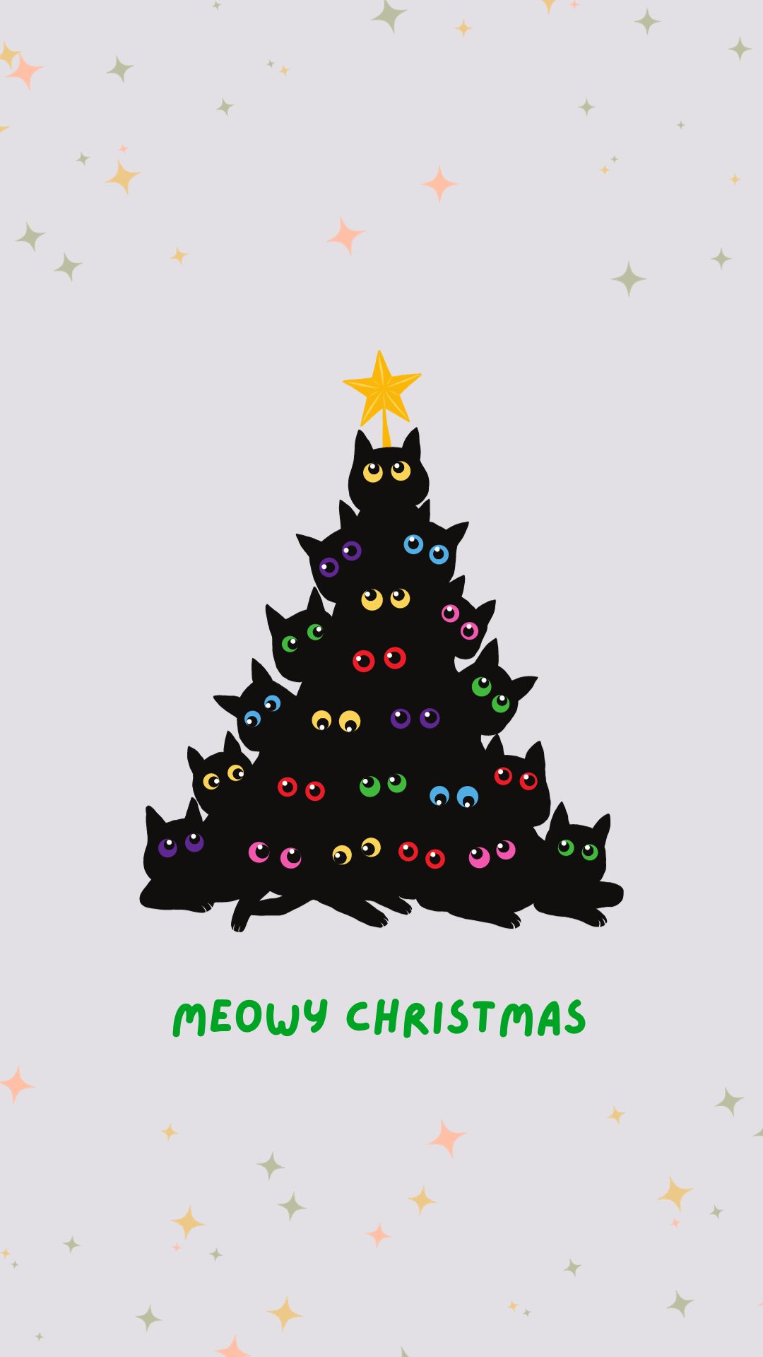 Meowy christmas cat wallpaper Meowy christmas cat wallpaper