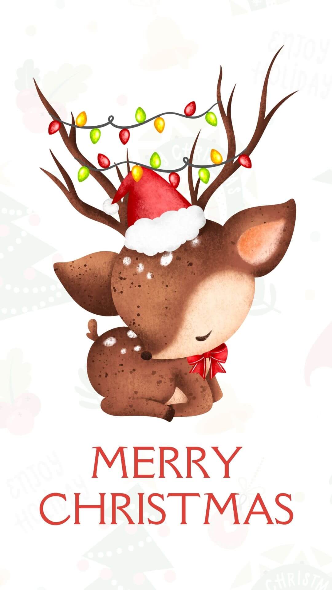 cute deer christmas phone wallpaper cute deer christmas phone wallpaper