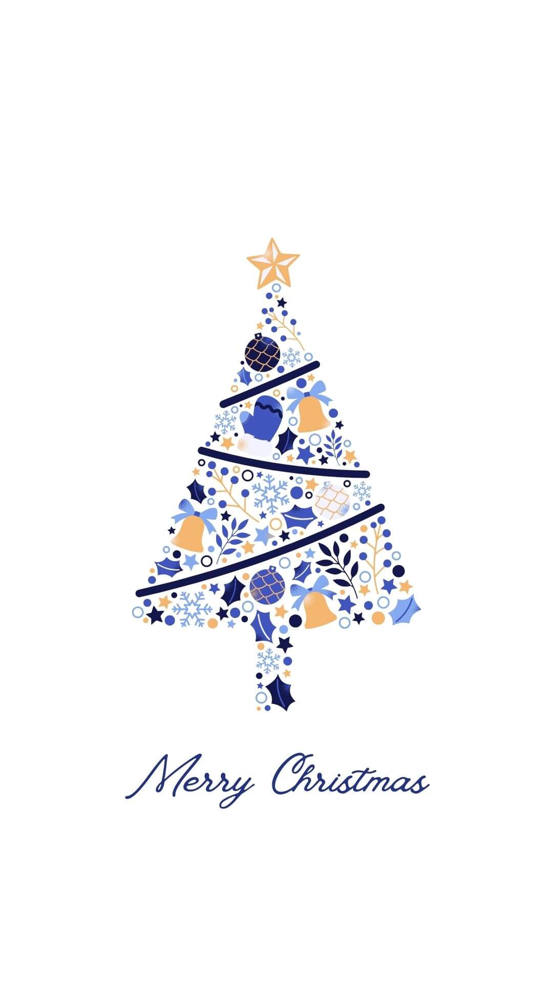 minimal christmas tree phone wallpaper