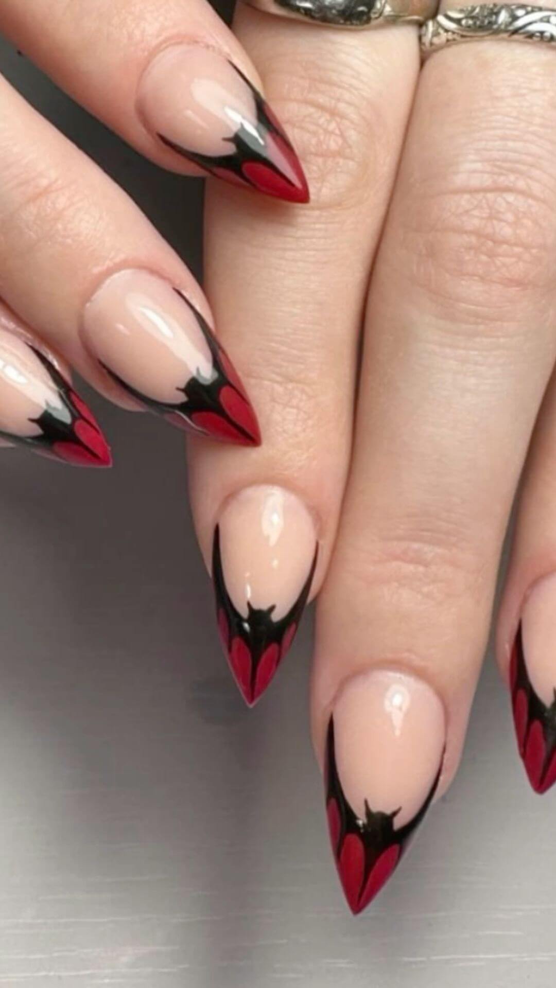 Halloween nail designs Bat tip nails Halloween nail designs Bat tip nails
