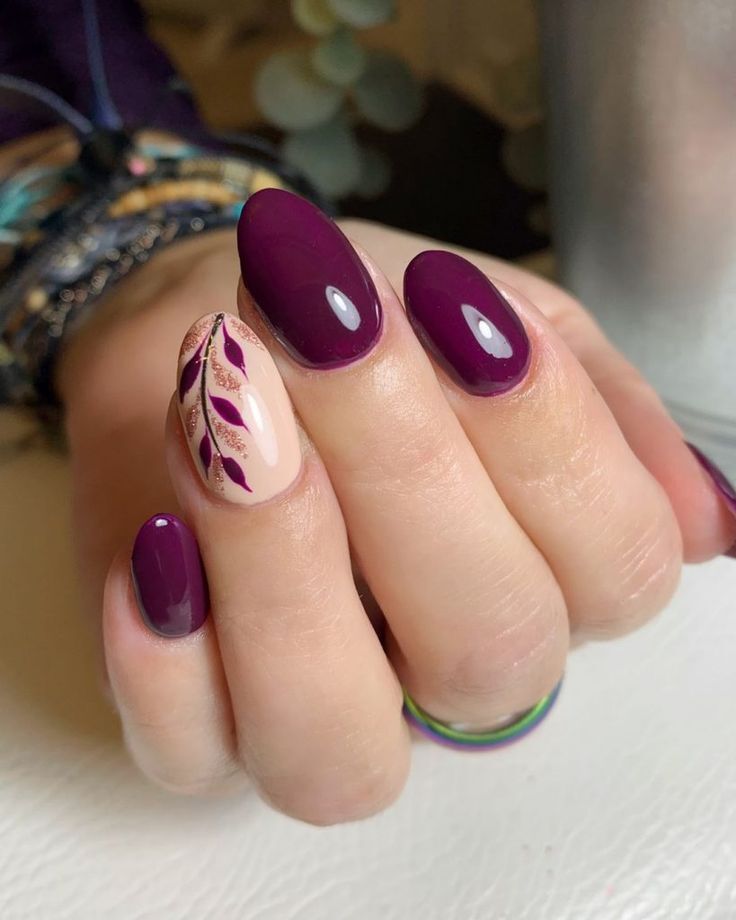 deep purple fall nails - fall nail colors ideas deep purple fall nails - fall nail colors ideas