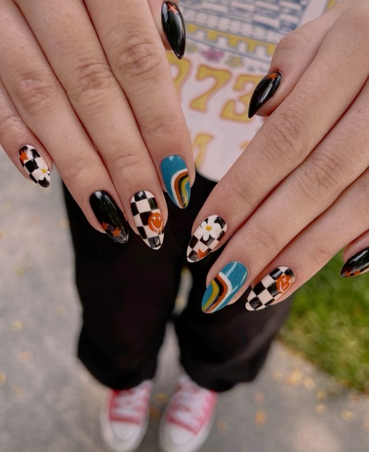 funky fall nails idea funky fall nails idea