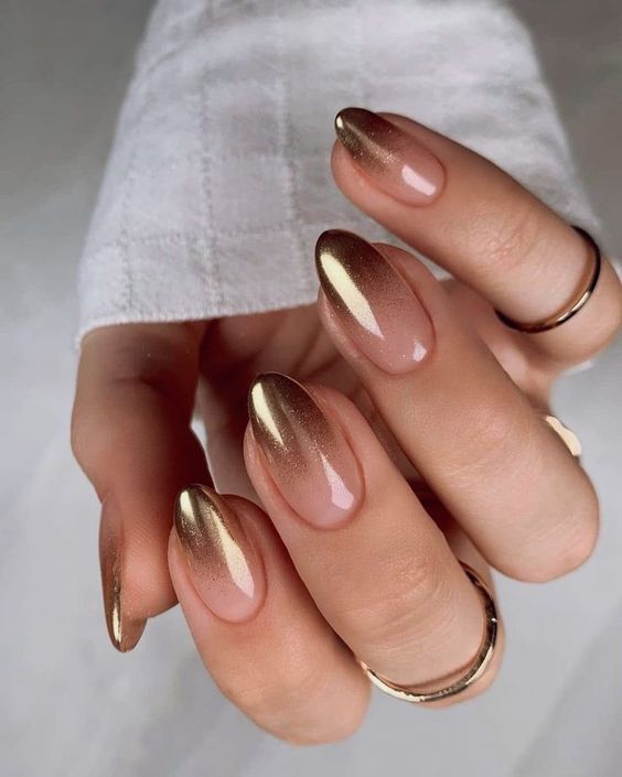 gold fall nails gold fall nails