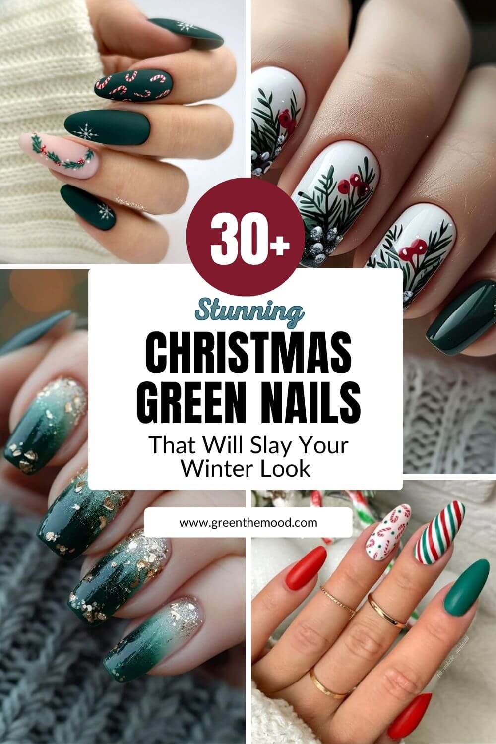 christmas green nails - winter vibes christmas green nails - winter vibes