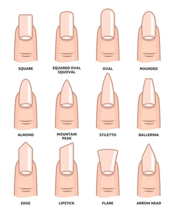 nail shapes 2 nail shapes
