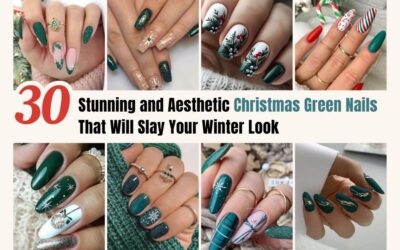 30+ Stunning and Aesthetic Christmas Green Nails That Will Slay Your Winter Look