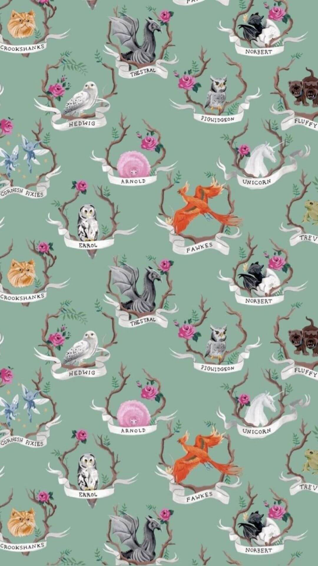 Animals from Harry Potter Phone Wallpaper Animals from Harry Potter Phone Wallpaper