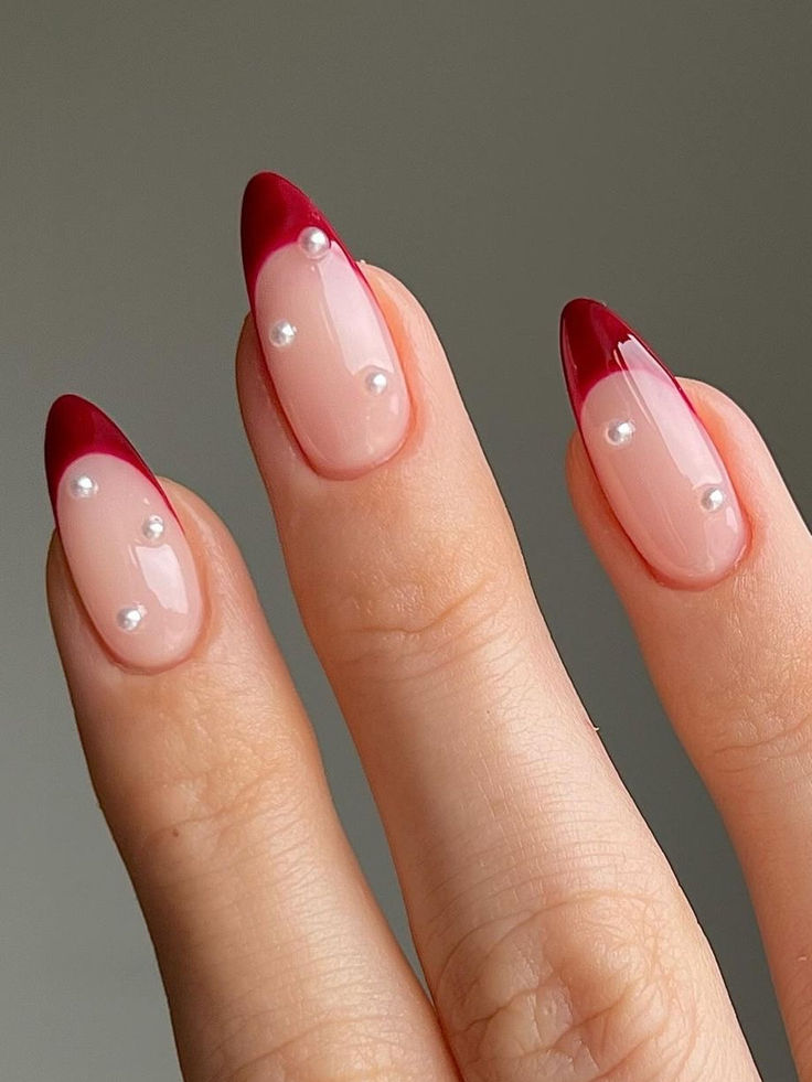 Chic Red French Tip Nails for a Sophisticated Look Chic Red French Tip Nails for a Sophisticated Look