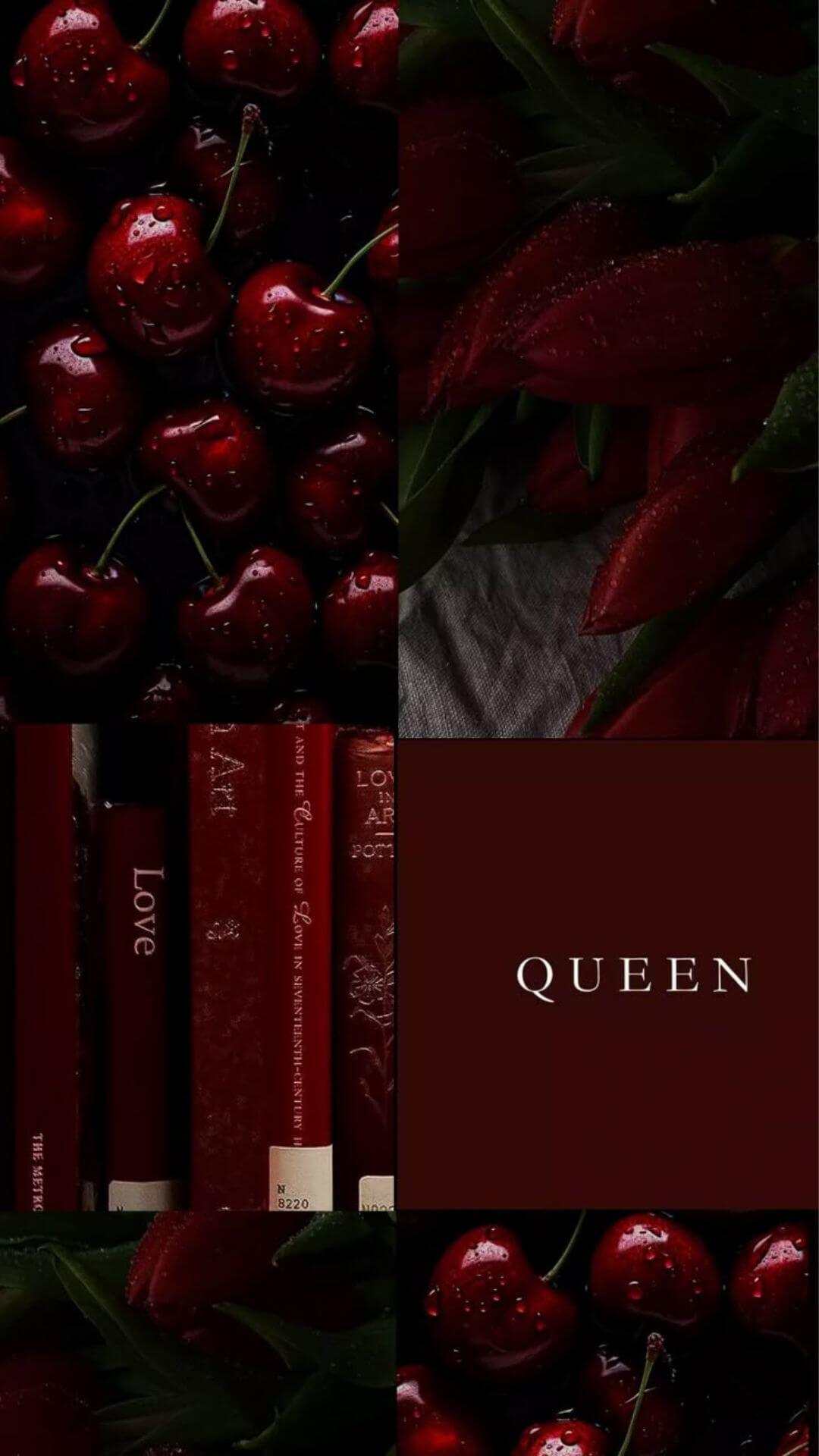 dark cherry red aesthetic
