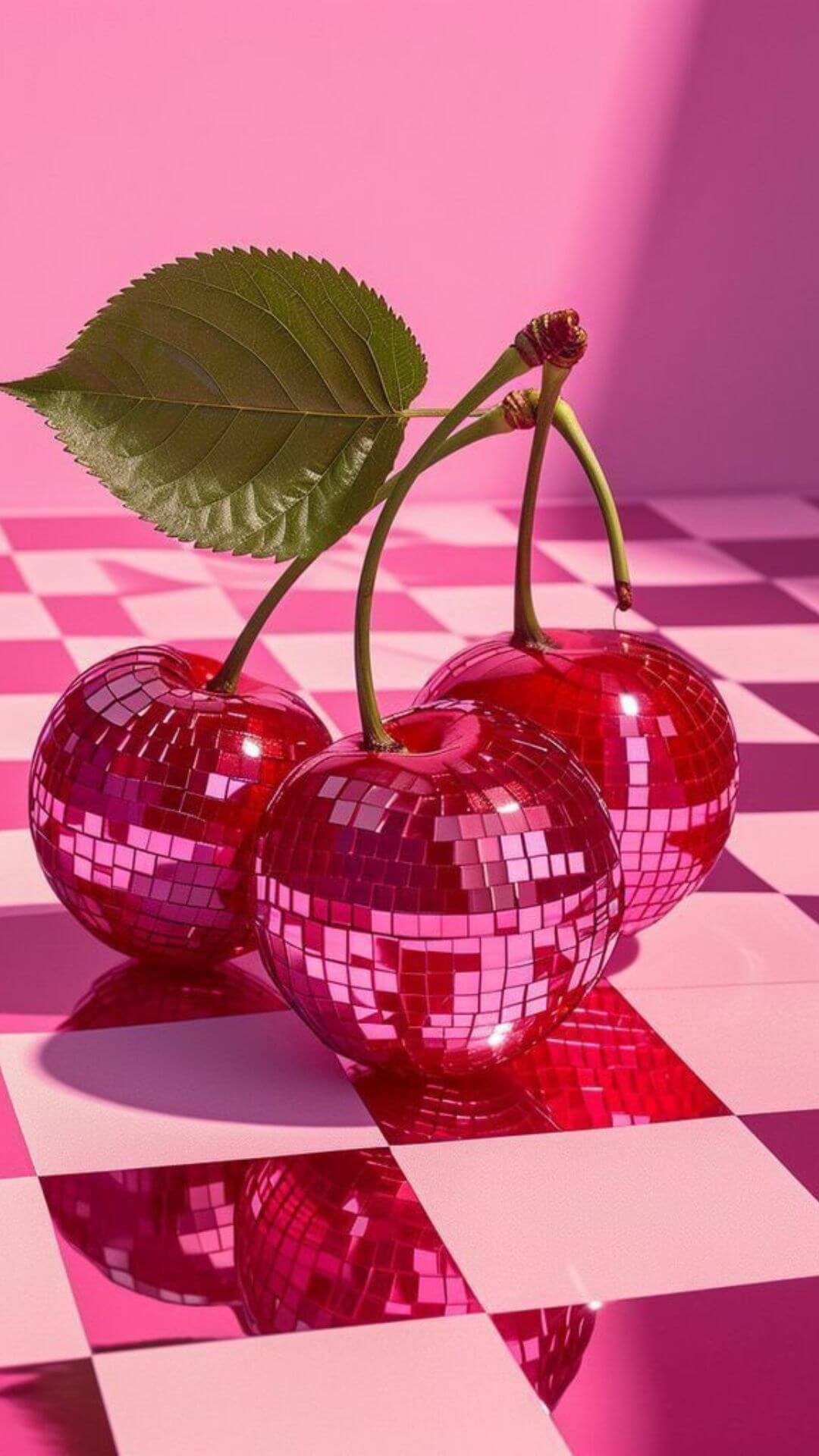 pink disco ball cherry