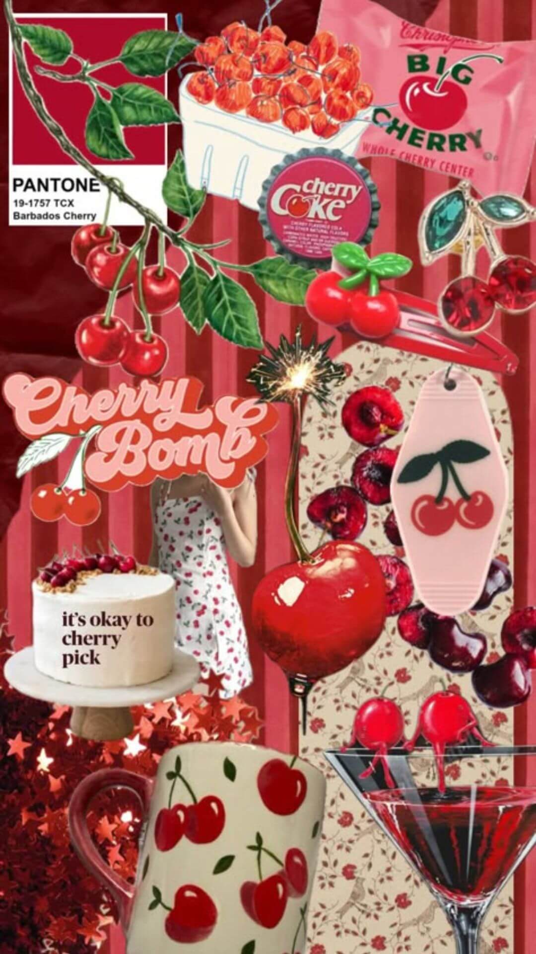 vintage cherry wallpaper 3