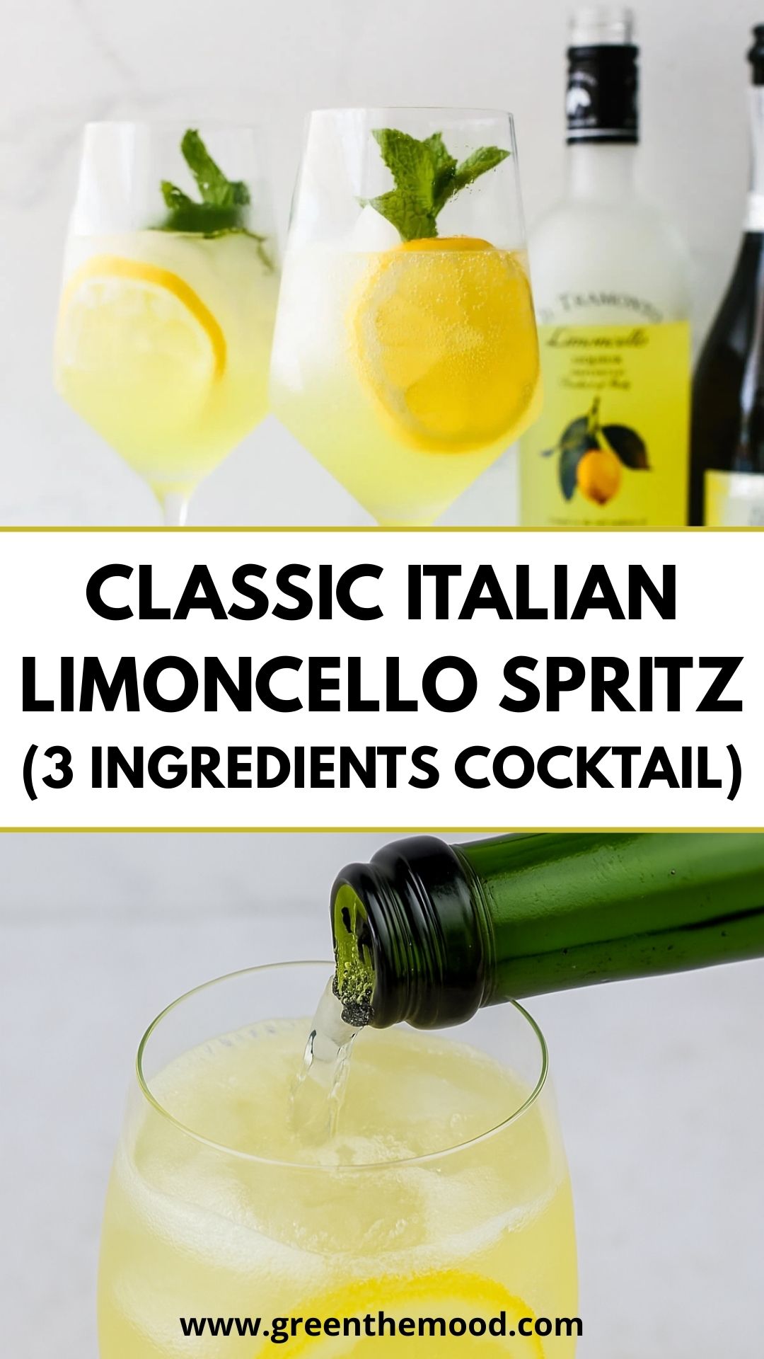 classic italian limoncello spritz 3 ingredients cocktail classic italian limoncello spritz 3 ingredients cocktail
