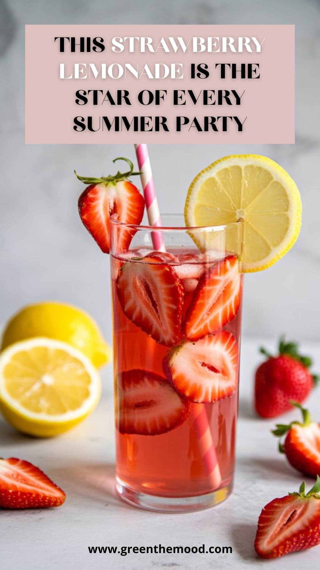 Strawberry lemonade for summer parties - easy recipe Strawberry lemonade for summer parties - easy recipe