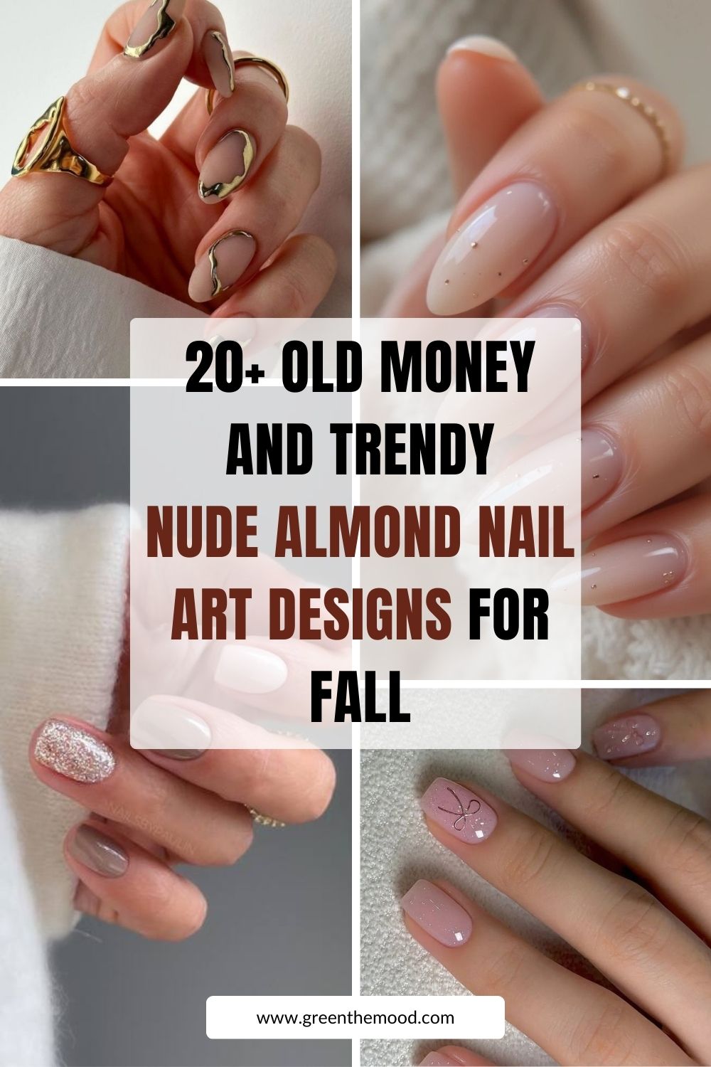 20+ old money nude almond nails for fall
