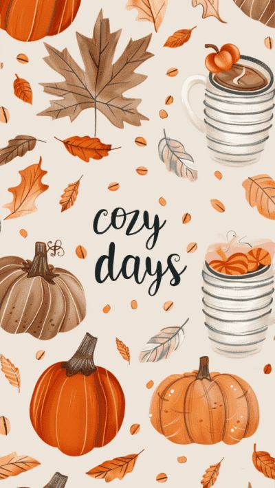 cozy days pumpkin wallpaper for iphone