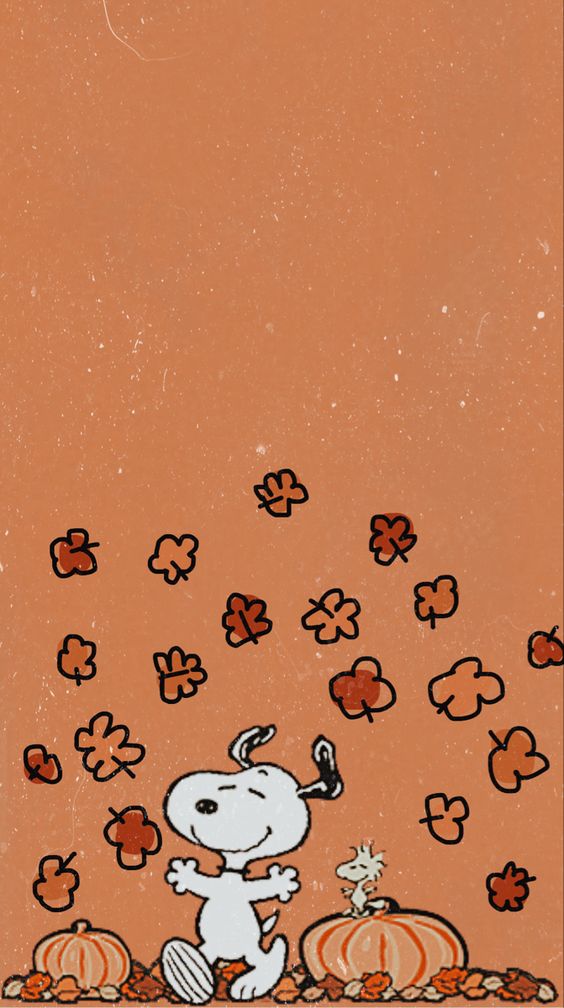 snoopy autumn phone wallpaper