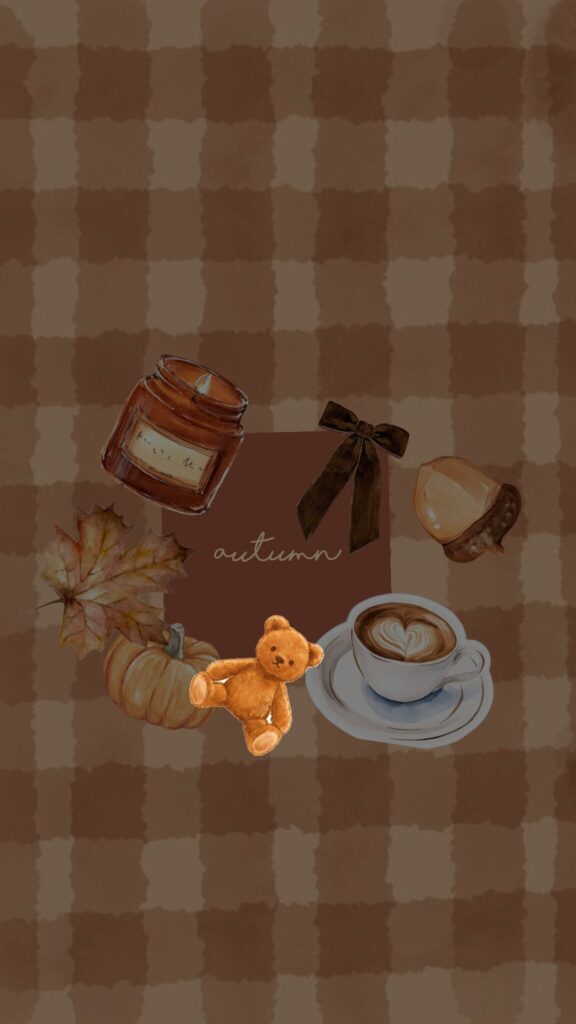 plaid coffee wallpaper ideas for autumn