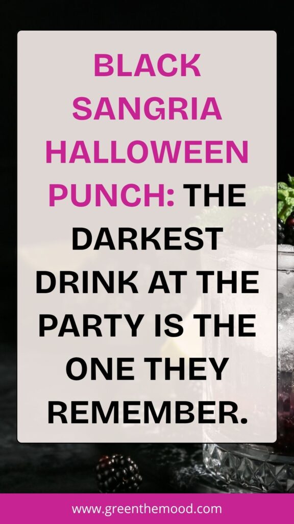 Black Sangria Halloween Punch – Easy Party Drink for Adults