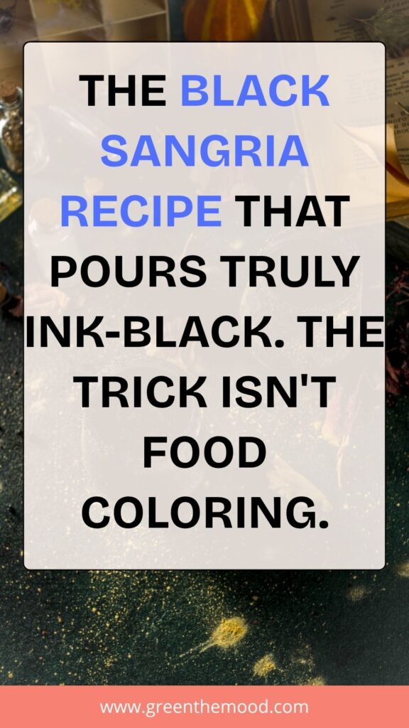 Black Sangria Recipe for Halloween – Easy, Inky and Make-Ahead