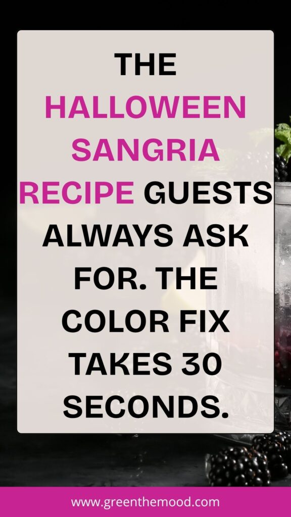 Halloween Sangria Recipe – Black Sangria for a Party Crowd